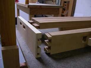 Joints of the cheek, wrest plank, and belly rail